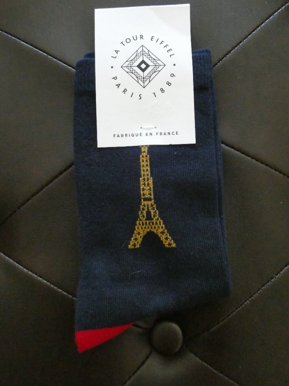 LA Tour Eiffel Paris 1889 Dark Navy Women's Socks Made in France